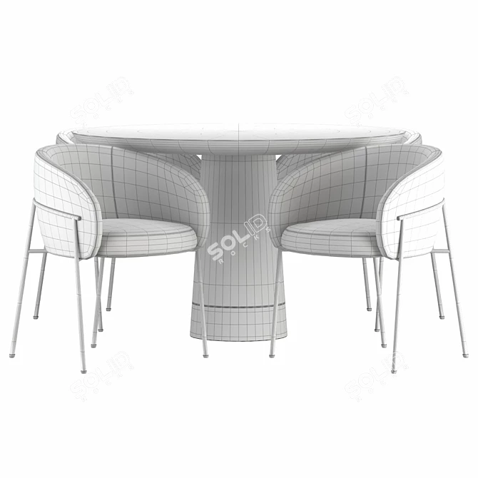 Rimo Chair Dining Set: Modern Design 3D model image 4