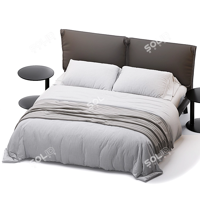  Sleek Adam Bed & Kara Table 3D model image 3