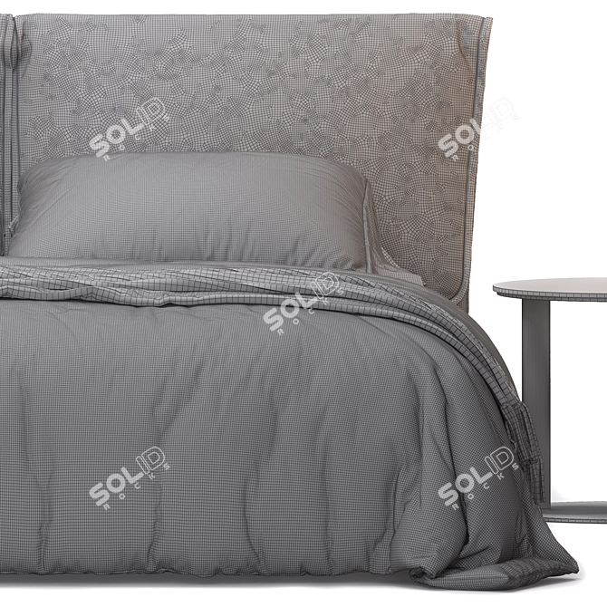  Sleek Adam Bed & Kara Table 3D model image 5