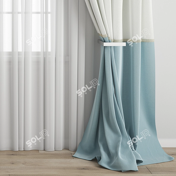 Detailed Curtain Model 3D Archive 3D model image 3