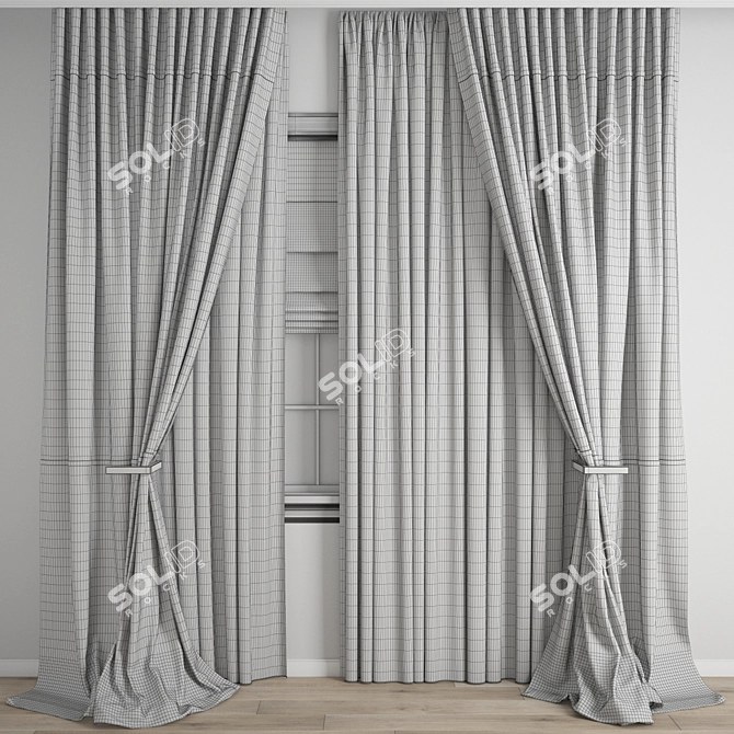 Detailed Curtain Model 3D Archive 3D model image 5