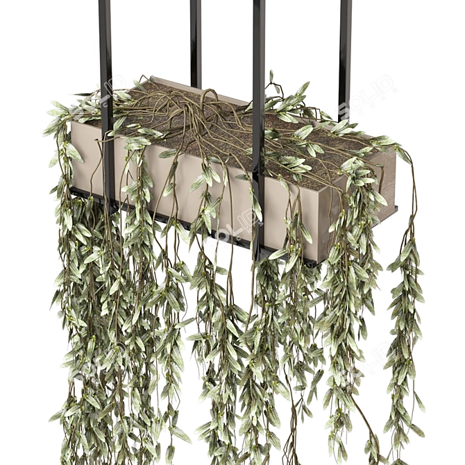 Metal Box Hanging Plants Set 3D model image 3