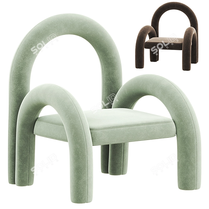 Elegant Alga Armchair 2017 Model 3D model image 1