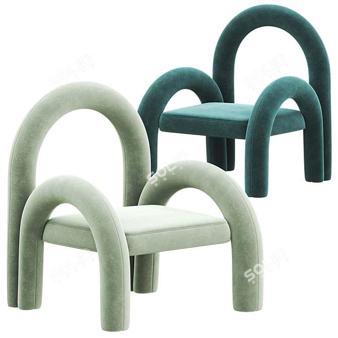 Elegant Alga Armchair 2017 Model 3D model image 5