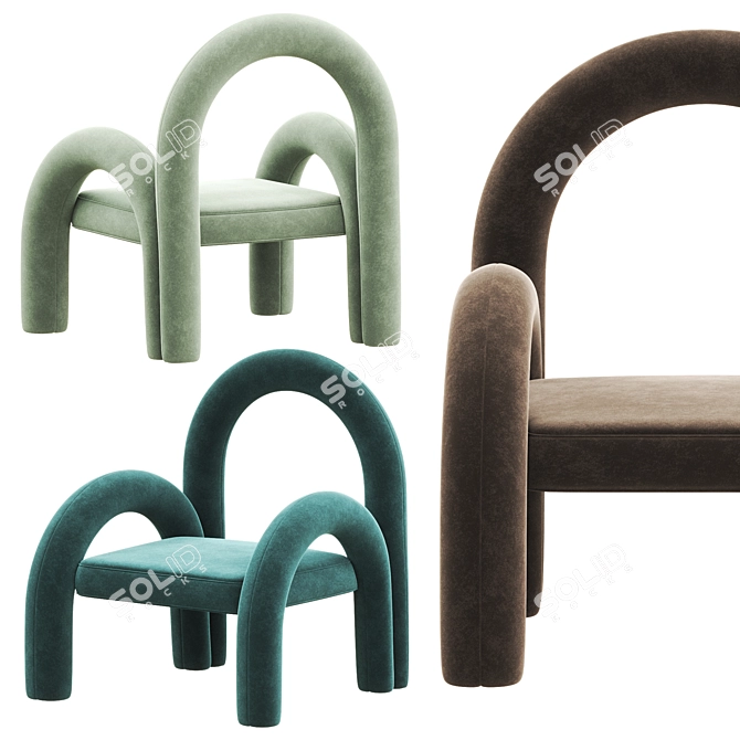 Elegant Alga Armchair 2017 Model 3D model image 6