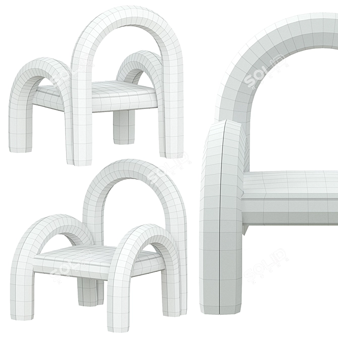 Elegant Alga Armchair 2017 Model 3D model image 7