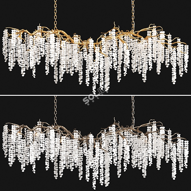 Sleek Modern Horizontal Desk 3D model image 1