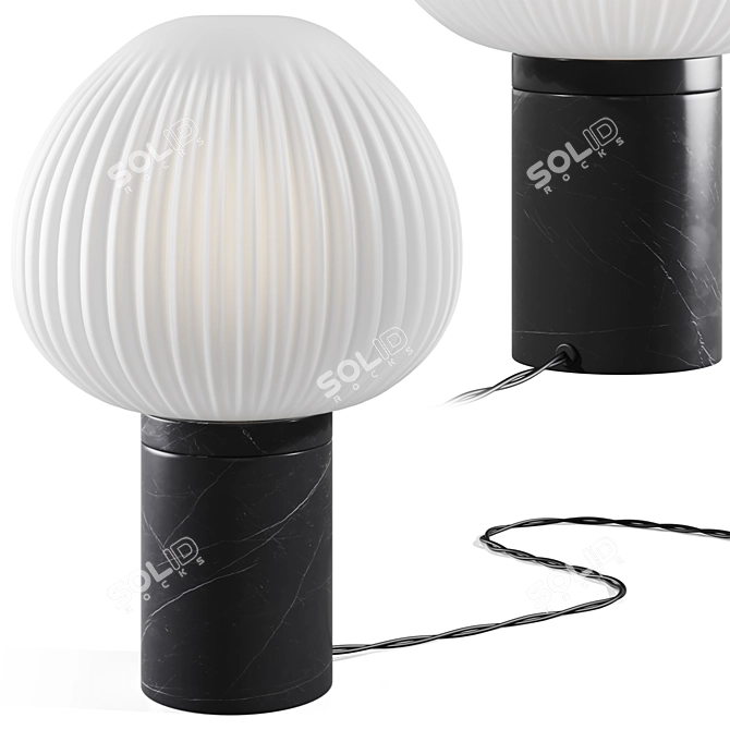 Chanya Black Marble Table Lamp 3D model image 1