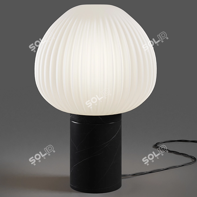 Chanya Black Marble Table Lamp 3D model image 3