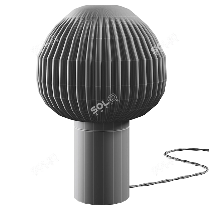 Chanya Black Marble Table Lamp 3D model image 4