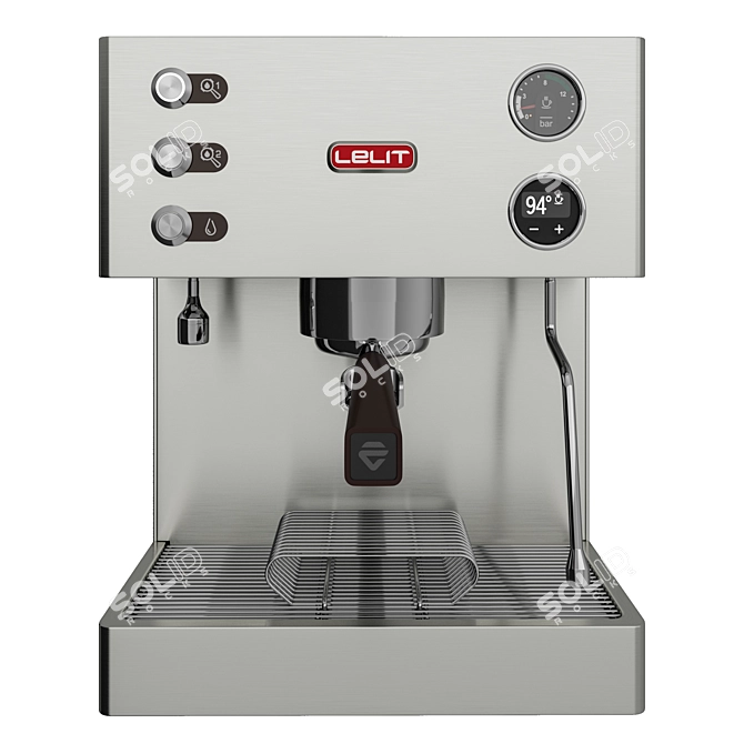 Compact Lelit Elizabeth Coffee Machine 3D model image 2