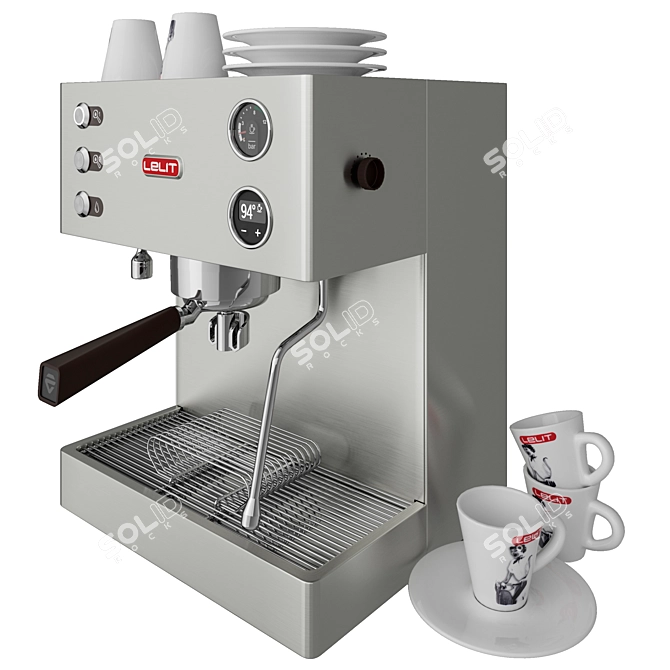 Compact Lelit Elizabeth Coffee Machine 3D model image 4