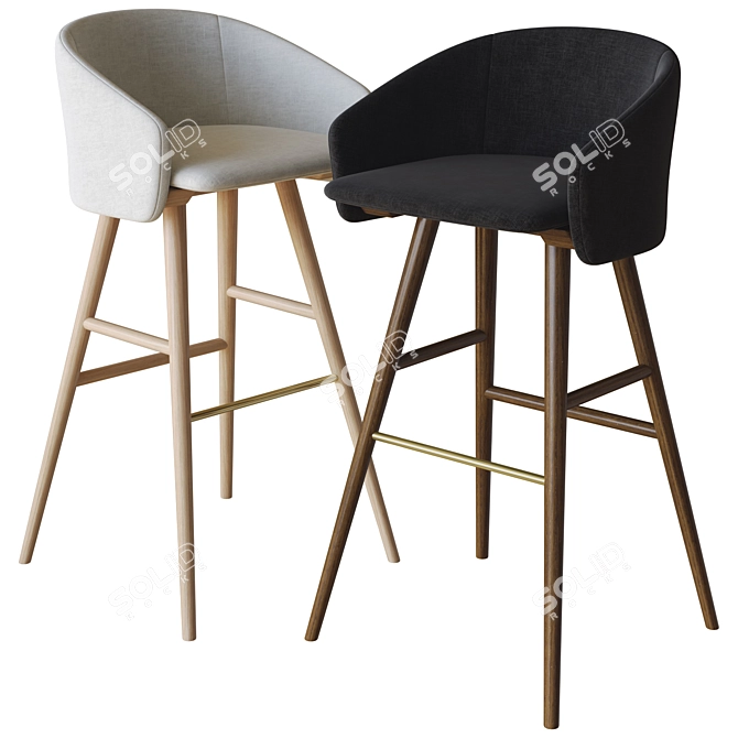 Modern 3D Saia Bar Stool 3D model image 2