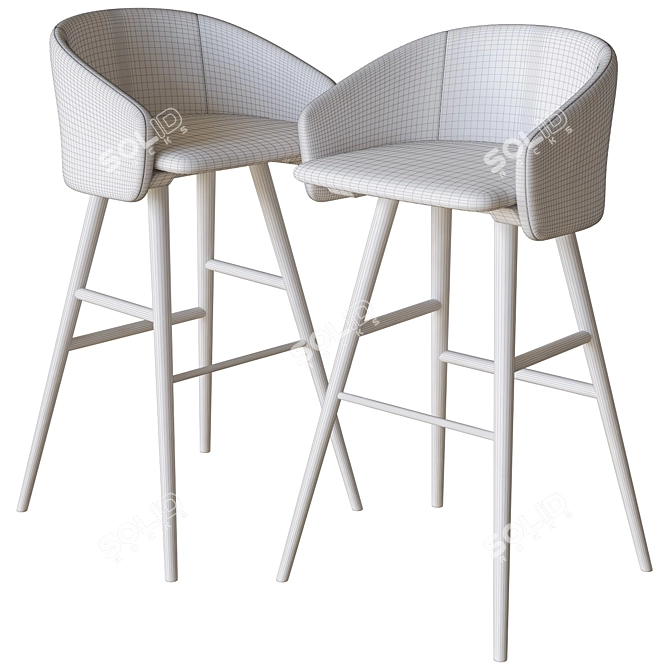 Modern 3D Saia Bar Stool 3D model image 3