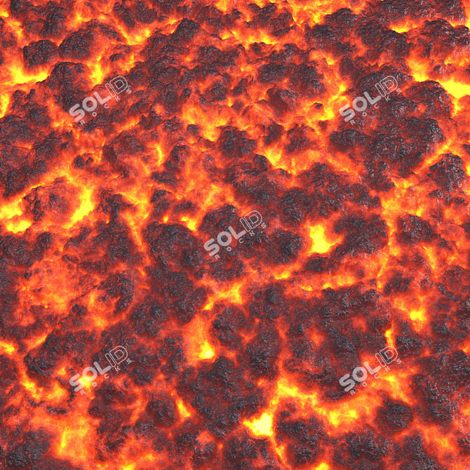 VRay Lava Material Pack 3D model image 2