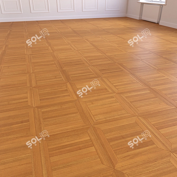 Premium Wood Floor 3D Model 3D model image 4