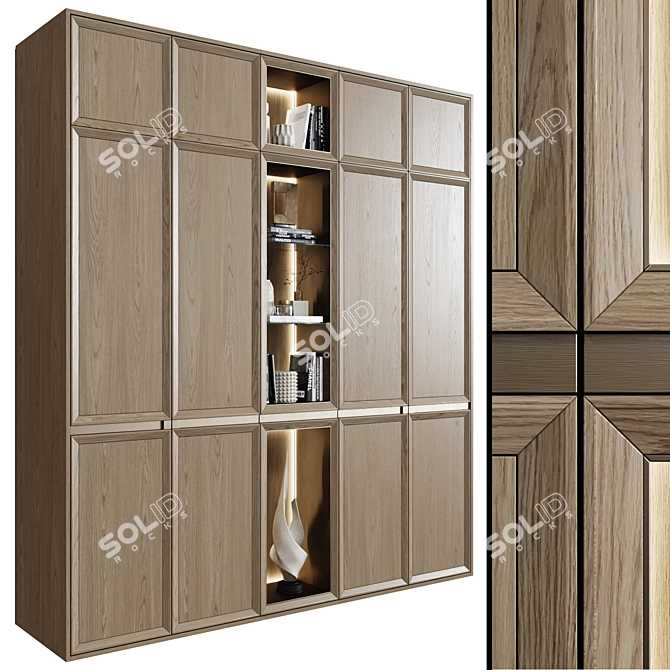 Art Deco Modular Wardrobe 3D model image 2