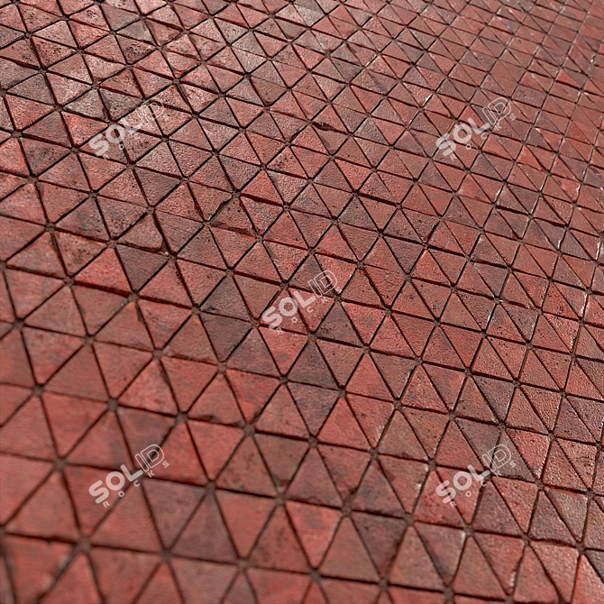 Brick Pattern PBR Material Set 3D model image 2