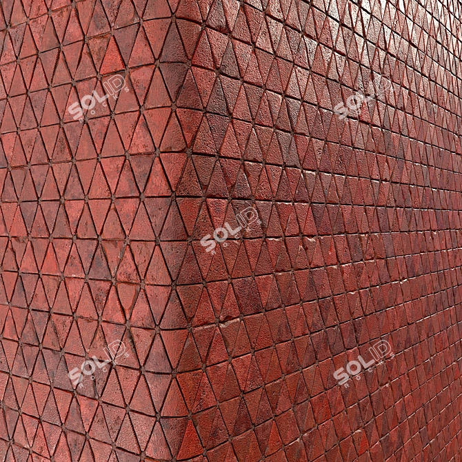 Brick Pattern PBR Material Set 3D model image 4