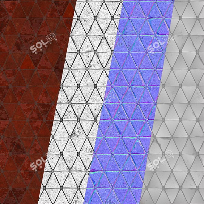 Brick Pattern PBR Material Set 3D model image 5