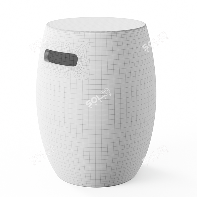 Handcrafted Ceramic Accent Coffee Table 3D model image 4