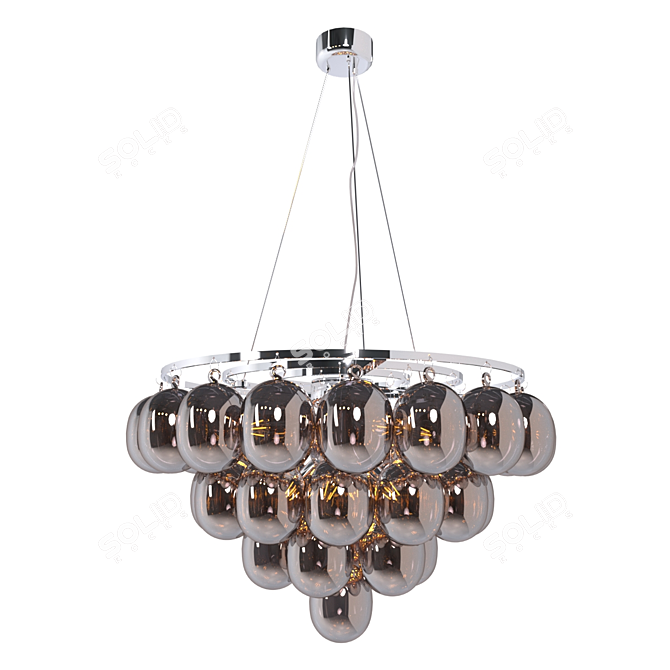 Modern Glass Ball Chandelier Fixture 3D model image 3