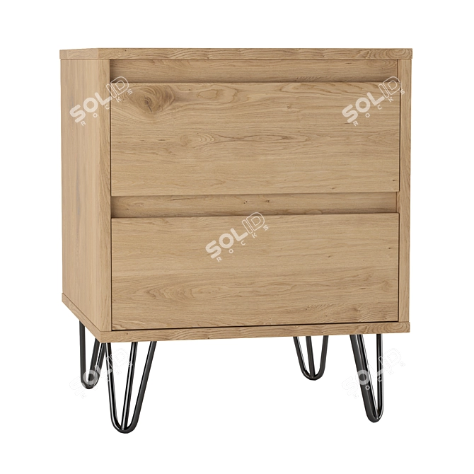 Rialto Bedside Table Cabinet 3D model image 1