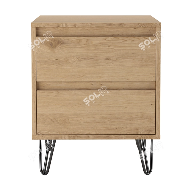 Rialto Bedside Table Cabinet 3D model image 2