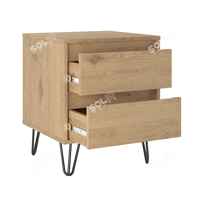 Rialto Bedside Table Cabinet 3D model image 3