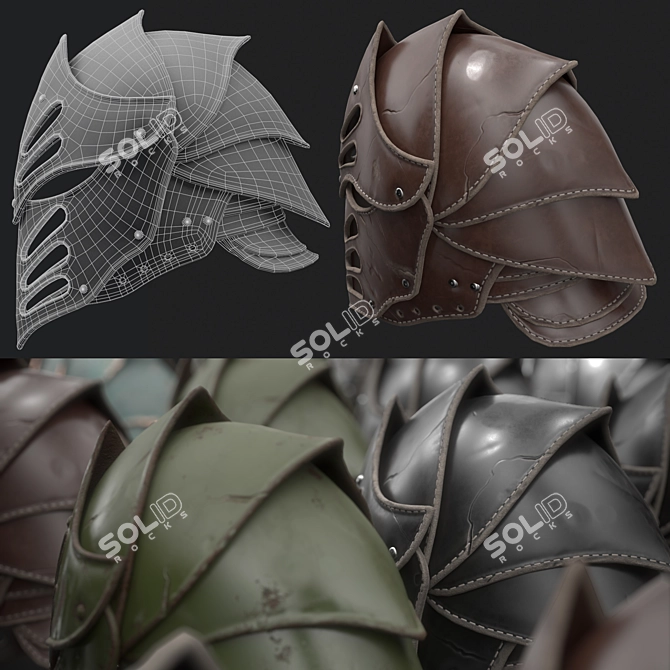 Low Poly PBR Dark Knight 3D model image 7