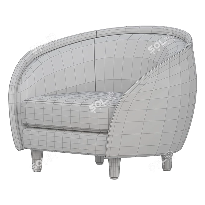 Cozy Revers Lounge Chair 3D model image 2