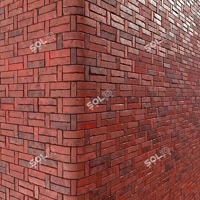 Substance Designer Seamless Brick PBR 3D model image 4