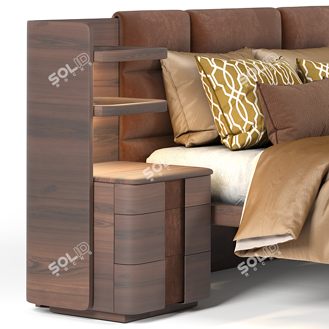 Modern York Bed Grilli 3D model image 2