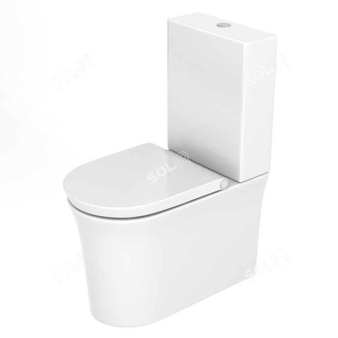 Duravit White Tulip Floor Combined Toilet 3D model image 2