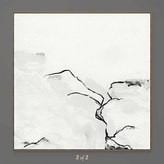 Abstract Square Photo Frames Set 3D model image 7