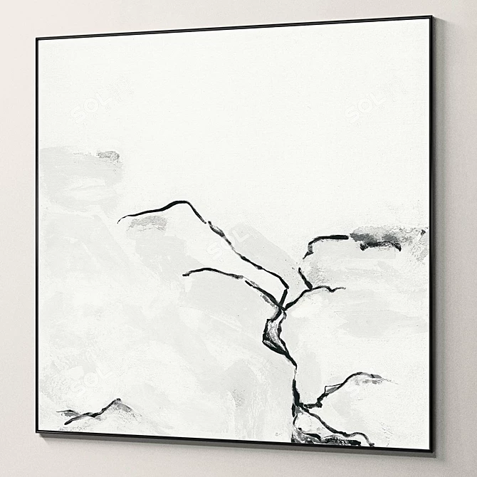 Abstract Square Photo Frames Set 3D model image 4