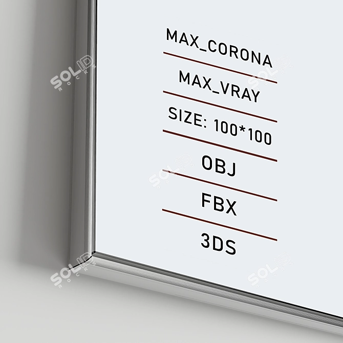 Abstract Square Photo Frames Set 3D model image 5