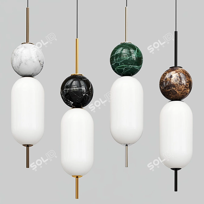 Rustic Chic ANET Pendant Light 3D model image 1