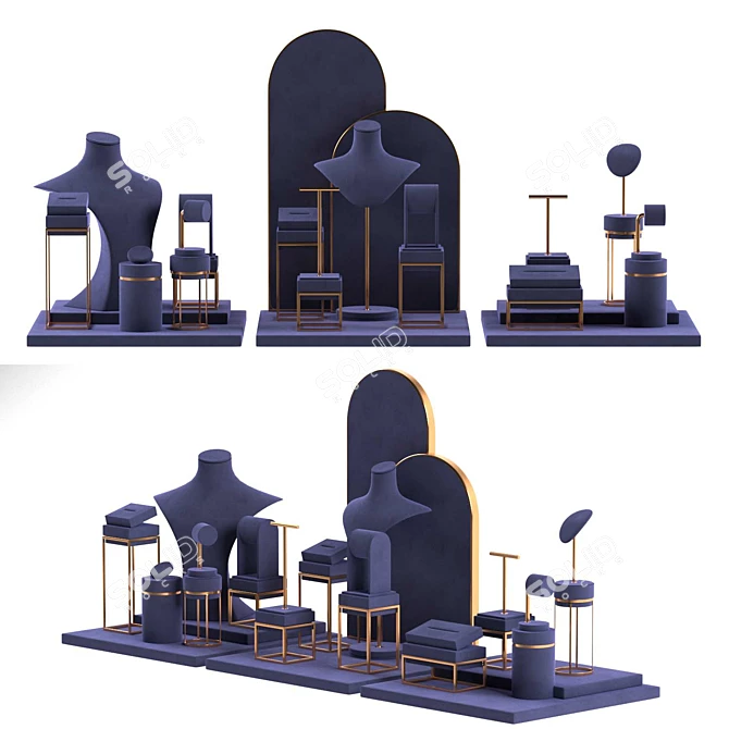 Boutique Mannequin Display Set 3D model image 1