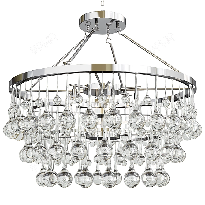Elegant Crystal Chandelier Light Fixtures 3D model image 1