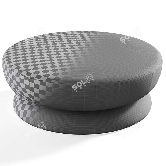 Modern U Ottoman by Cuff 3D model image 3