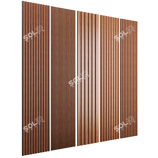 3D Panel Set with UVW Mapped 3D model image 3