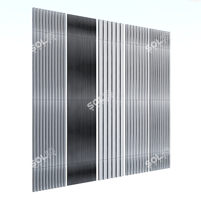 3D Panel Set with UVW Mapped 3D model image 6