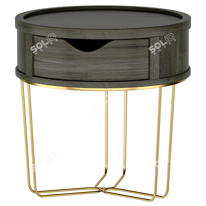 Modern Coffee Side Table 450mm 3D model image 1