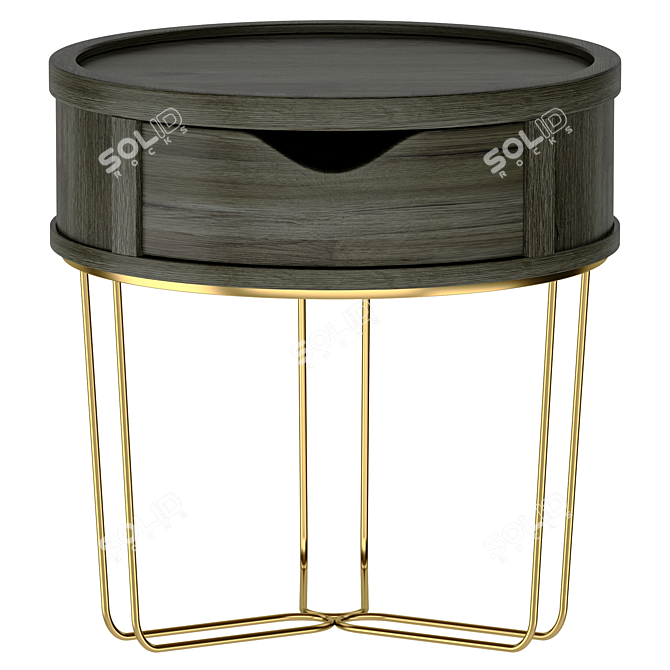 Modern Coffee Side Table 450mm 3D model image 2