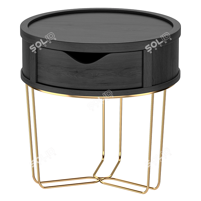 Modern Coffee Side Table 450mm 3D model image 4