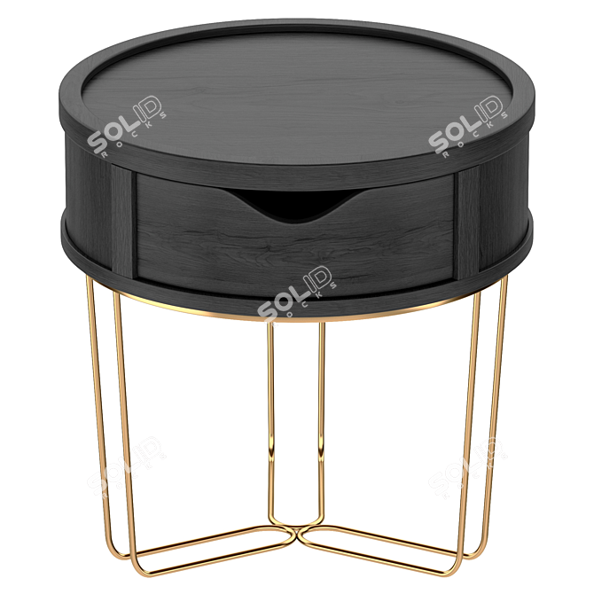 Modern Coffee Side Table 450mm 3D model image 5