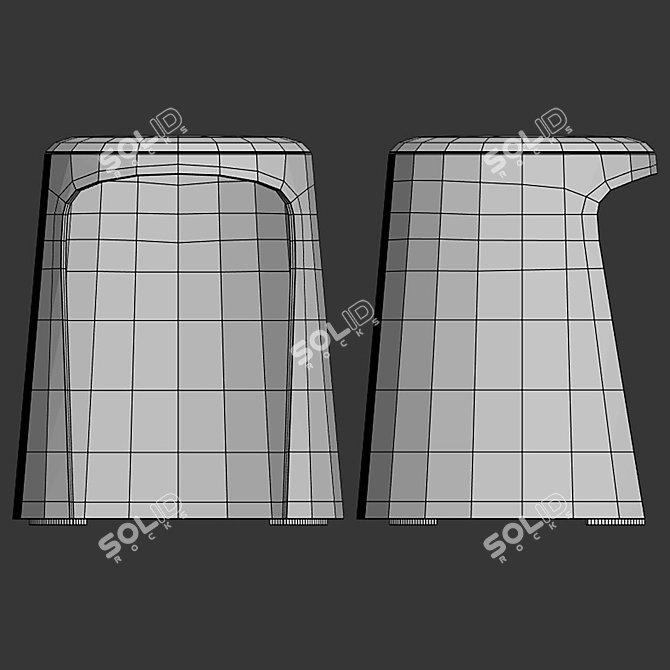 Stylish SELLEX HANDY Stool 3D model image 5