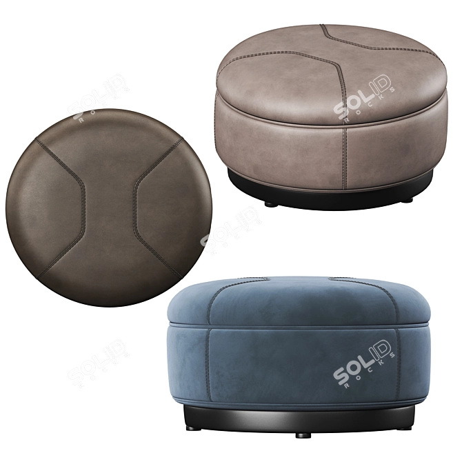 Minotti TUFFET 2017 Pouf Design 3D model image 3
