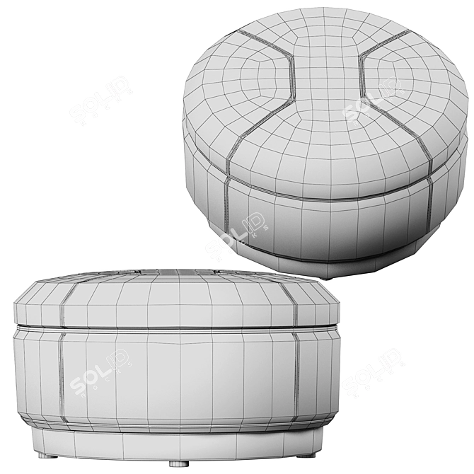 Minotti TUFFET 2017 Pouf Design 3D model image 7